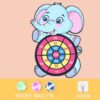 Cartoon-Dart-Brettspiele Animal Dart Board for Kids