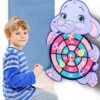 🐸Soft Sticky Ball Dart Board Game for Boys with Adorable Animal Designs and Safe Indoor Fun - rabbit Animal Dart Board for Kids
