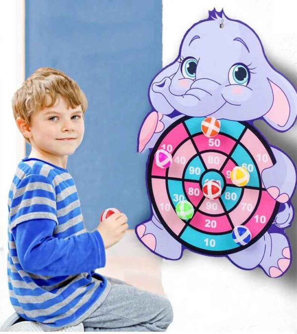 🐸Soft Sticky Ball Dart Board Game for Boys with Adorable Animal Designs and Safe Indoor Fun - rabbit Animal Dart Board for Kids